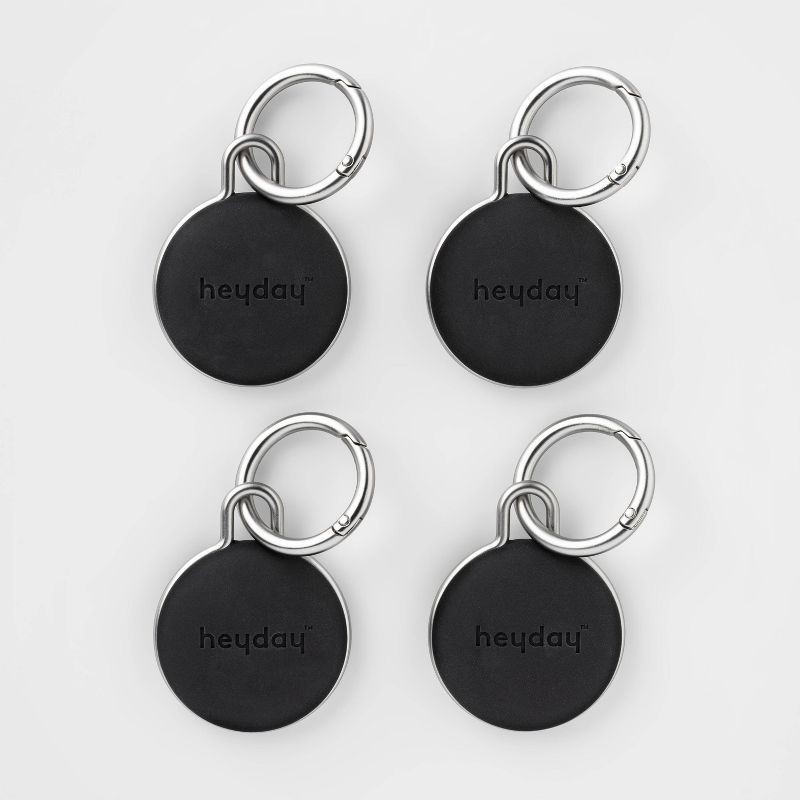 slide 1 of 4, AirTag 4pk Silicone Keychain - heyday™ Black, 4 ct