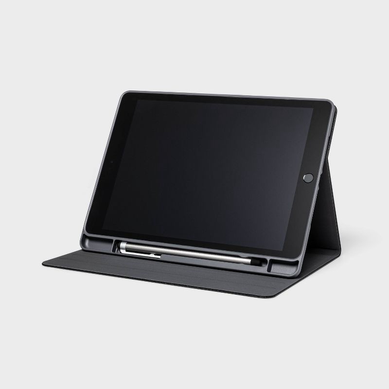 slide 2 of 4, iPad (9th Gen) and Air (3rd Gen) Case - heyday™ Black Saffiano, 1 ct