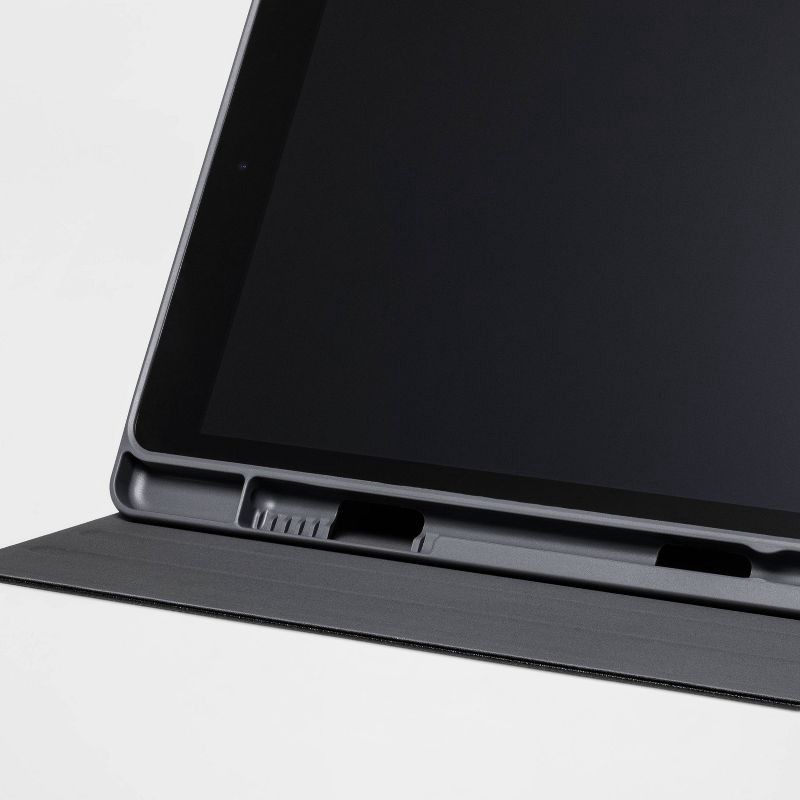 slide 4 of 4, iPad (9th Gen) and Air (3rd Gen) Case - heyday™ Black Saffiano, 1 ct