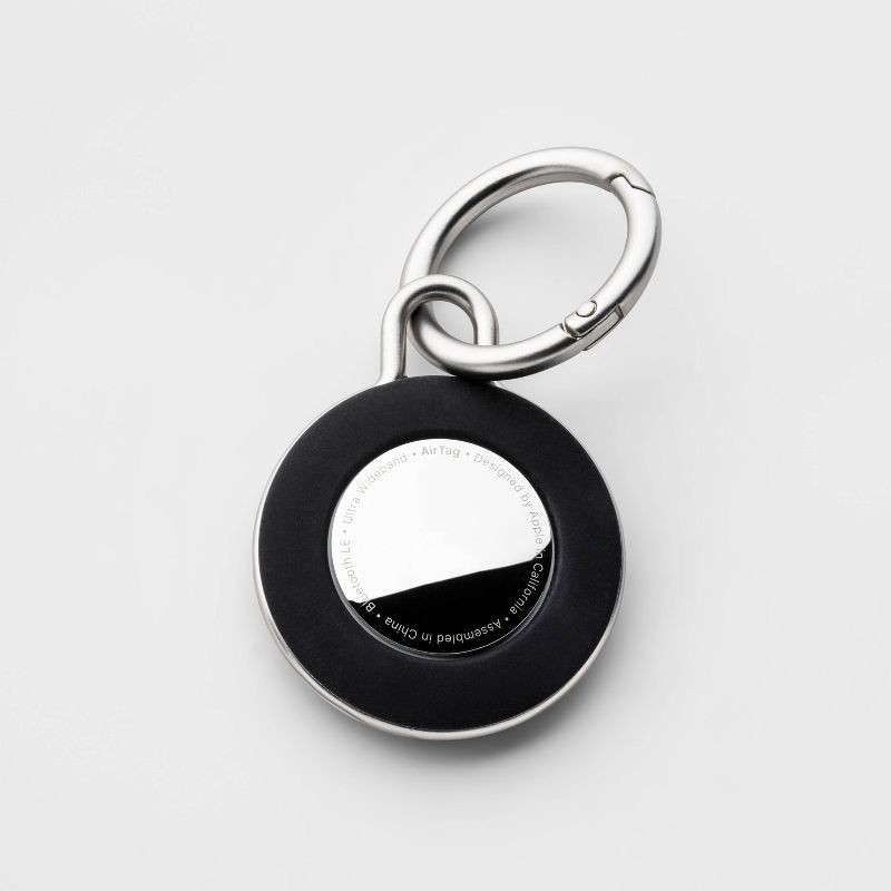 slide 2 of 4, Black AirTag Silicone Keychain - Apple Holder & Case for Airtags - heyday™, 1 ct