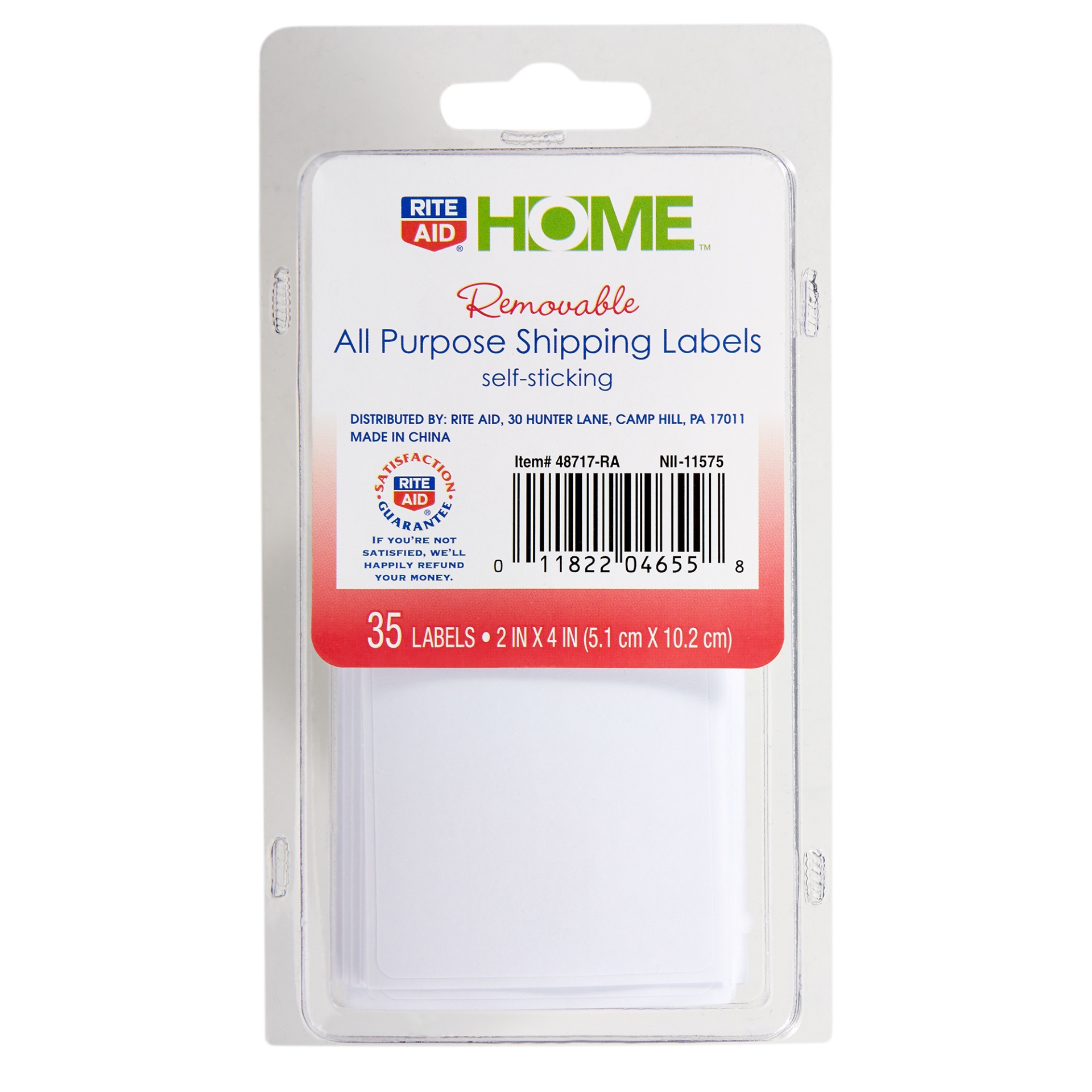 slide 1 of 3, Rite Aid Home All Purpose Shipping Self-Sticking Labels, 2 in x 4 in, 35 ct