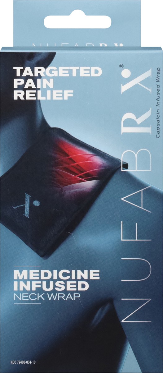 slide 9 of 13, Nufabrx Targeted Pain Relief Medicine Infused Black Neck Wrap 1 ea, 1 ct