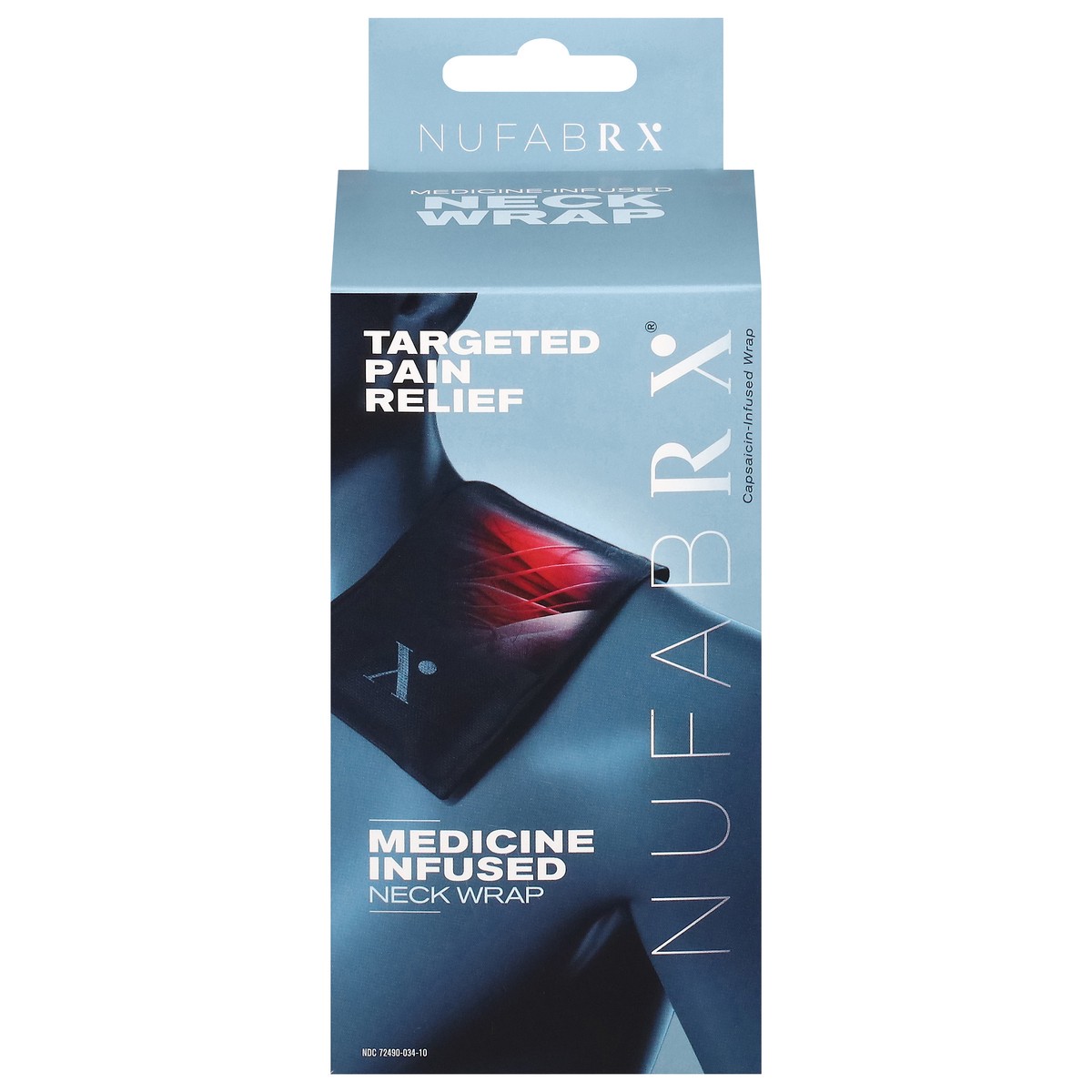 slide 1 of 13, Nufabrx Targeted Pain Relief Medicine Infused Black Neck Wrap 1 ea, 1 ct