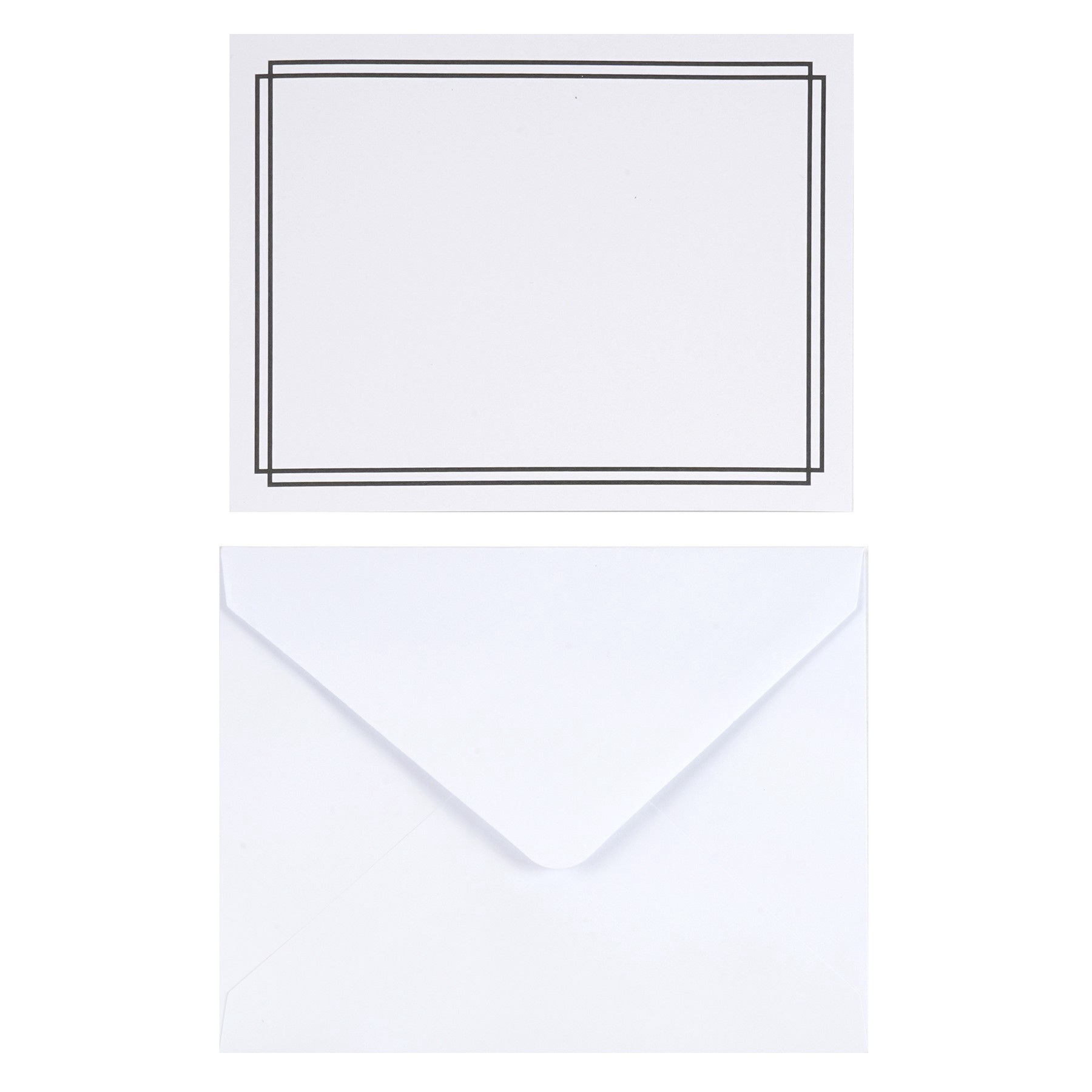 slide 2 of 3, Black Border Flat Cards & Envelopes By Recollections, 4.25" X 5.5", 4.25 in x 5.5 in