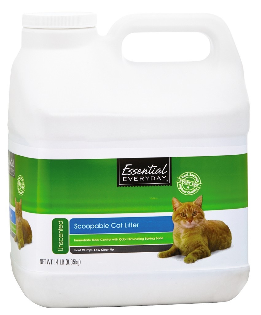 slide 1 of 1, Essential Everyday Cat Litter Unscented Scoop, 14 lb