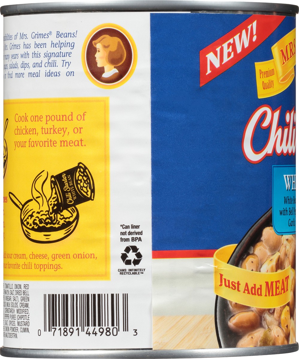 slide 4 of 13, Mrs. Grimes White Bean Chili Starter 29 oz, 29 oz