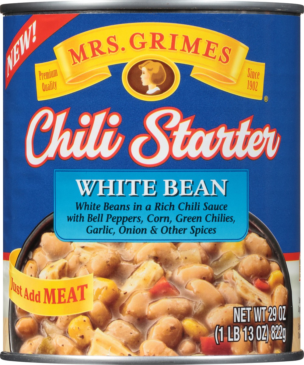 slide 10 of 13, Mrs. Grimes White Bean Chili Starter 29 oz, 29 oz