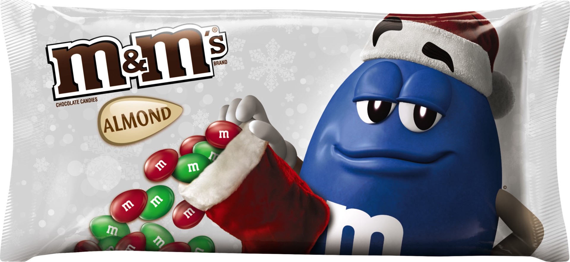 slide 1 of 6, M&M's Holiday Almond Chocolate Candy Bag, 9.9 oz, 9 oz