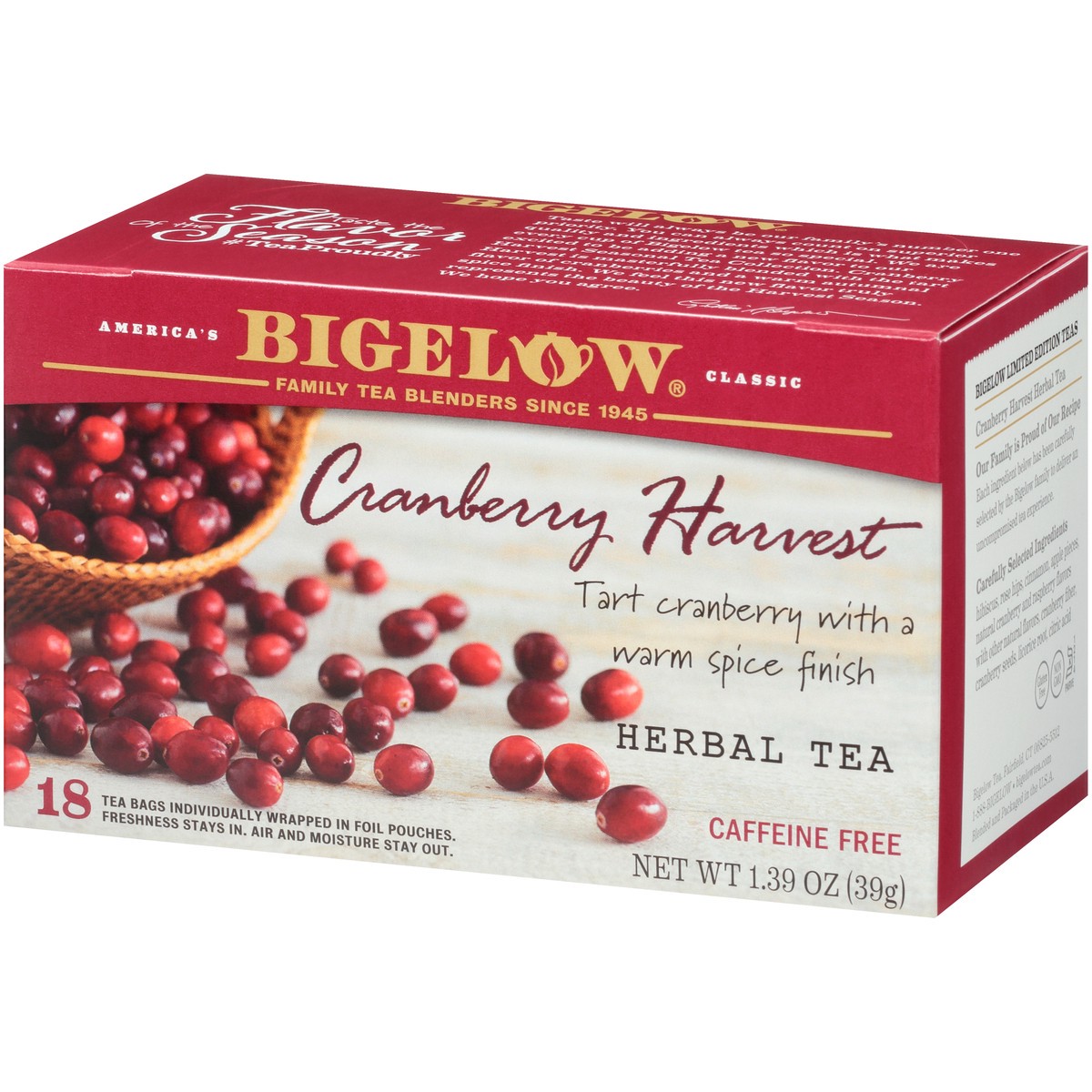 slide 7 of 9, Bigelow Cranberry Harvest Tea - 18 ct, 18 ct