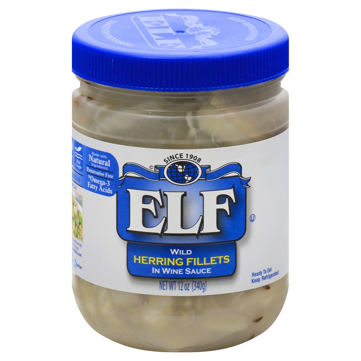 slide 7 of 13, e.l.f. Wild in Wine Sauce Herring Fillets 12 oz, 12 oz