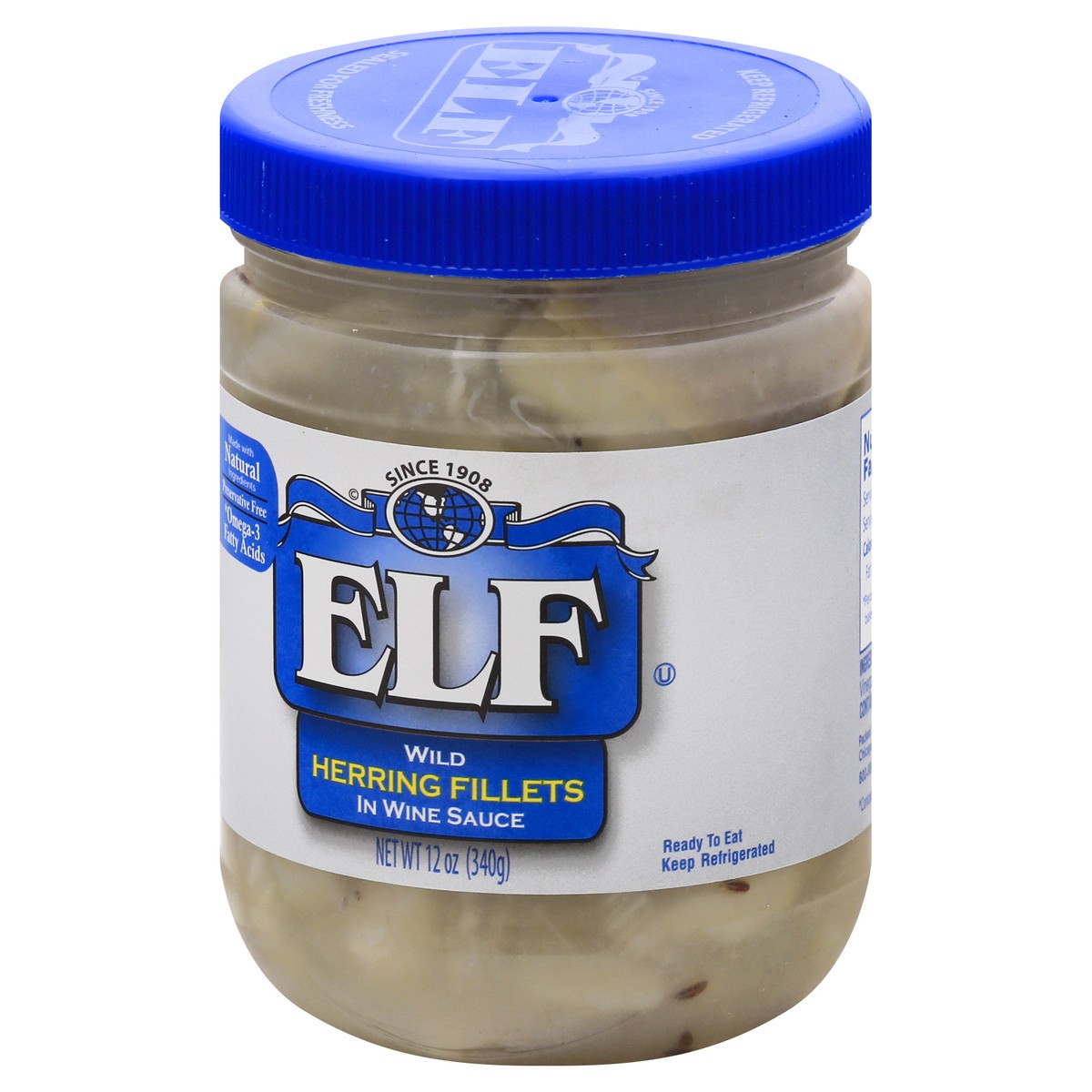 slide 9 of 13, e.l.f. Wild in Wine Sauce Herring Fillets 12 oz, 12 oz