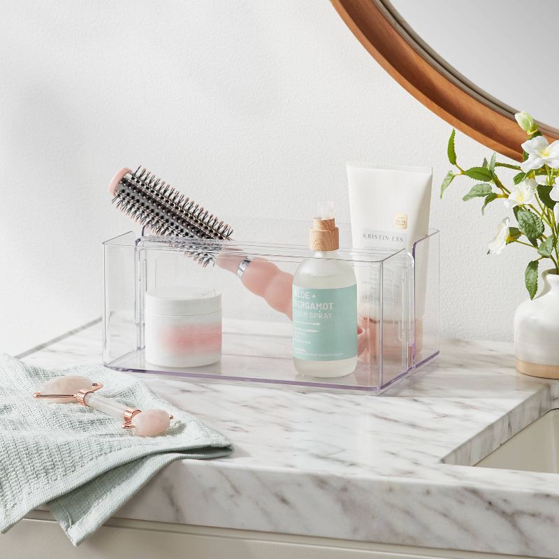 slide 2 of 5, Divided Bath Caddy Clear - Brightroom™, 1 ct