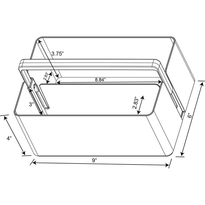 slide 5 of 5, Divided Bath Caddy Clear - Brightroom™, 1 ct