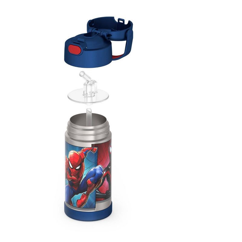 slide 6 of 9, Thermos Kids' 12oz Stainless Steel FUNtainer Water Bottle with Bail Handle - Spider-Man, 12 oz