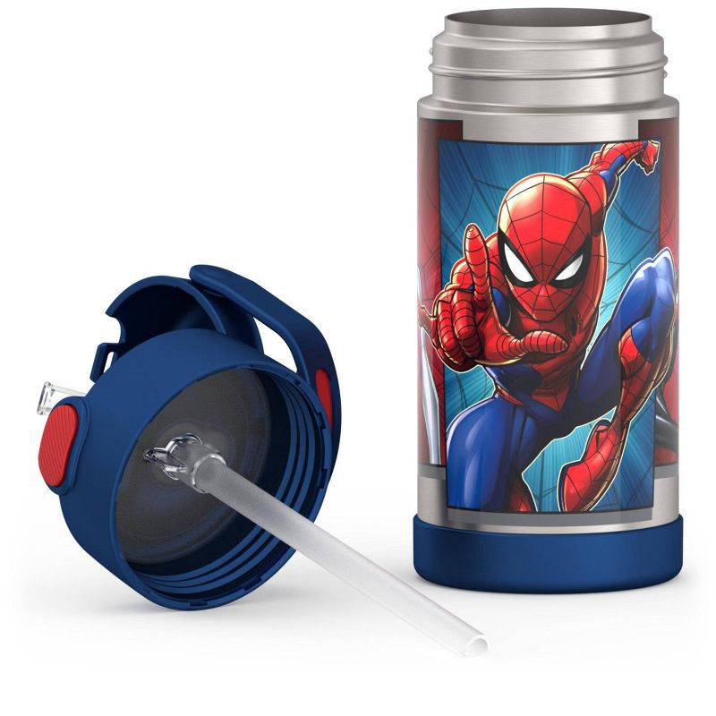 slide 7 of 9, Thermos Kids' 12oz Stainless Steel FUNtainer Water Bottle with Bail Handle - Spider-Man, 12 oz