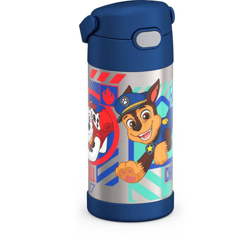 slide 3 of 9, Thermos Kids' 12oz Stainless Steel FUNtainer Water Bottle with Bail Handle - PAW Patrol, 12 oz