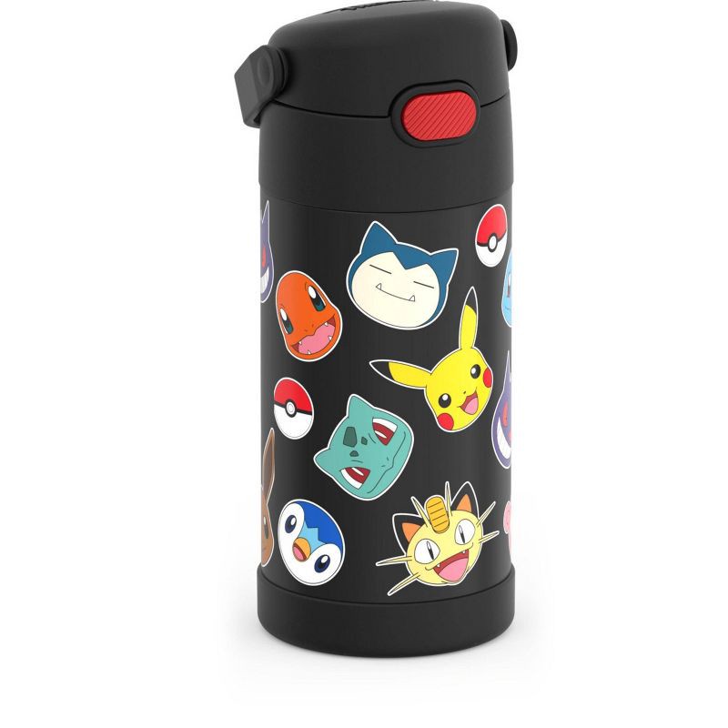 slide 3 of 9, Thermos Kids' 12oz Stainless Steel FUNtainer Water Bottle with Bail Handle - Pokemon, 12 oz