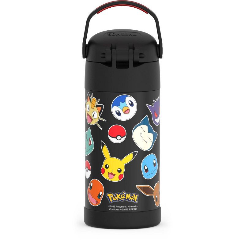 slide 4 of 9, Thermos Kids' 12oz Stainless Steel FUNtainer Water Bottle with Bail Handle - Pokemon, 12 oz