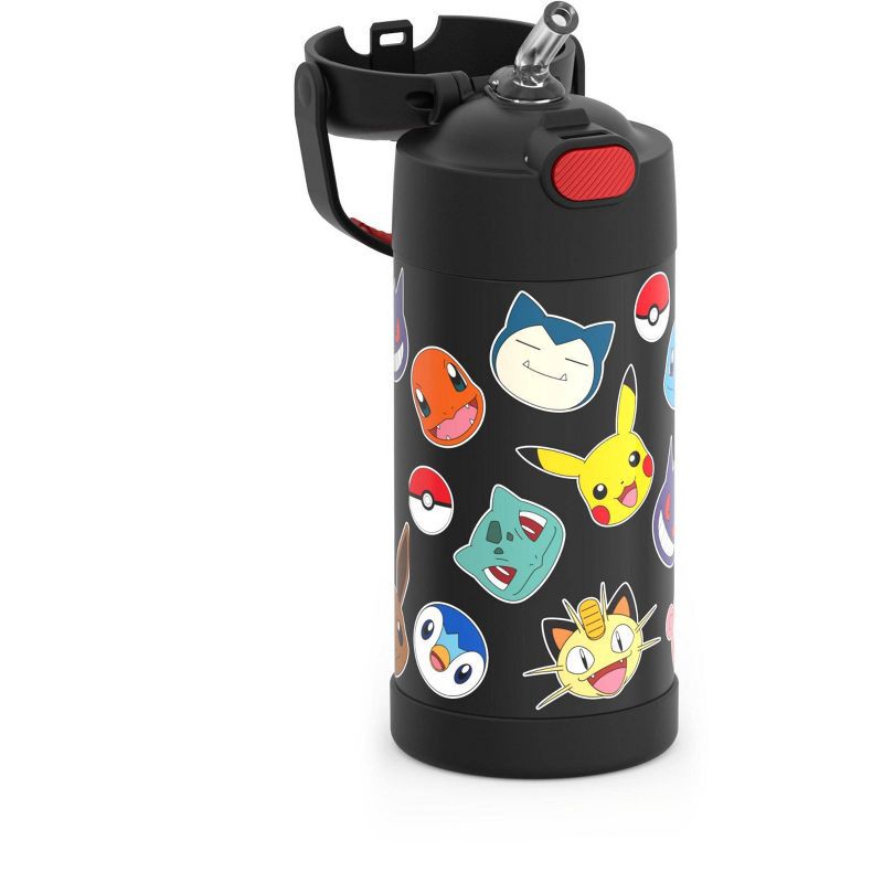 slide 5 of 9, Thermos Kids' 12oz Stainless Steel FUNtainer Water Bottle with Bail Handle - Pokemon, 12 oz