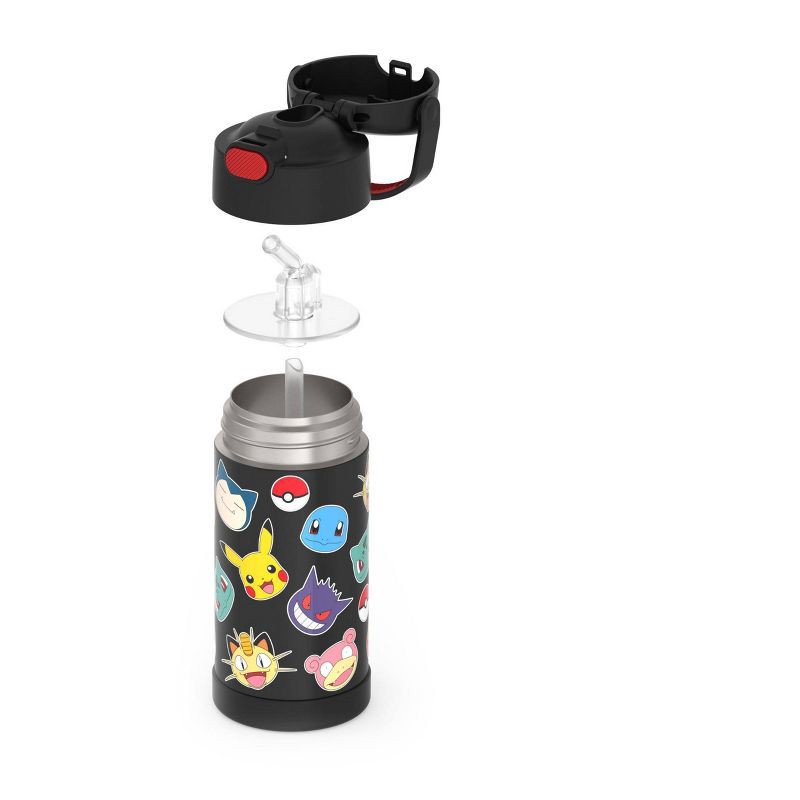 slide 6 of 9, Thermos Kids' 12oz Stainless Steel FUNtainer Water Bottle with Bail Handle - Pokemon, 12 oz