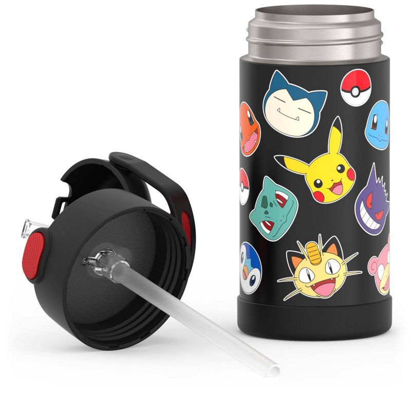 slide 7 of 9, Thermos Kids' 12oz Stainless Steel FUNtainer Water Bottle with Bail Handle - Pokemon, 12 oz