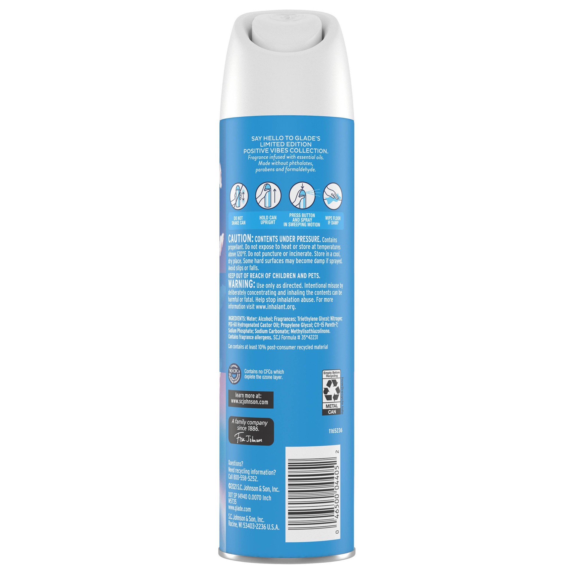 slide 6 of 11, Glade Aerosol Room Spray Air Freshener - Cotton Cloud Dream - 8.3oz, 8.3 oz