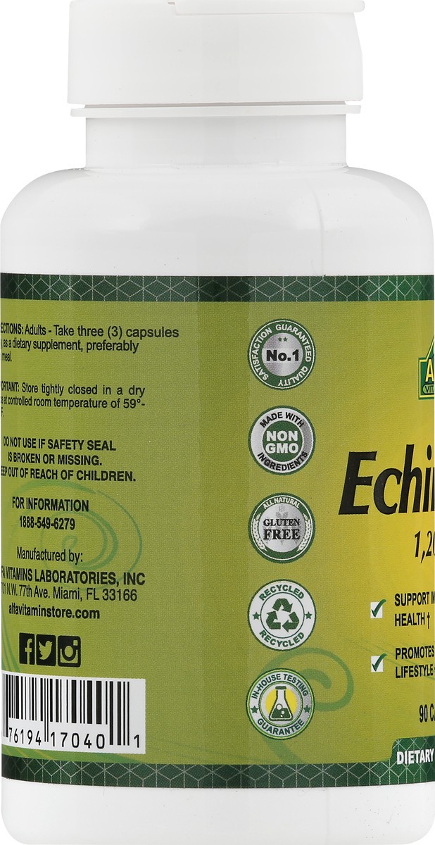 slide 6 of 12, Alfa Vitamins 1200 mg Echinacea 90 ea, 90 ct