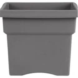 Bloem Veranda Square Planter 14" Charcoal