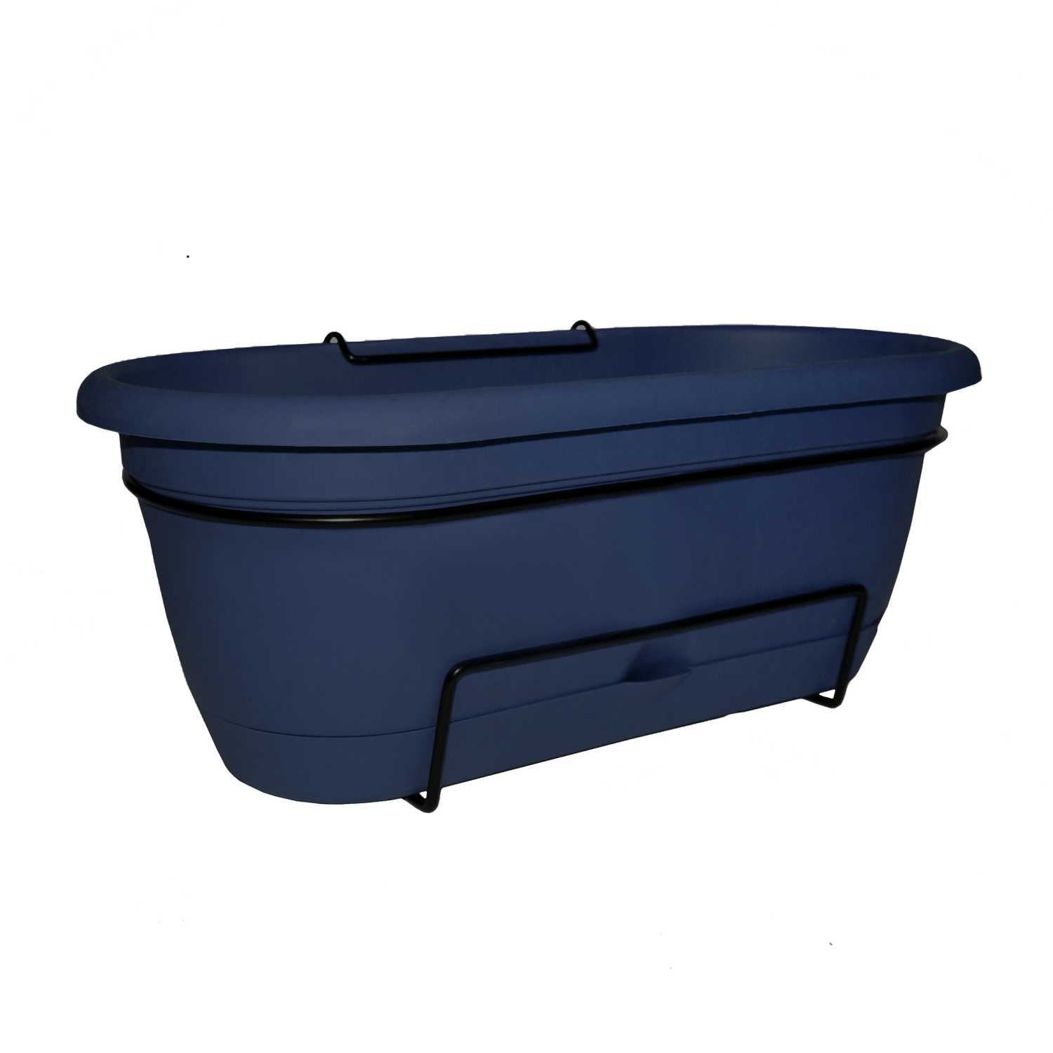 slide 1 of 2, Lucca 18" Window Box Planter Navy, 18 in