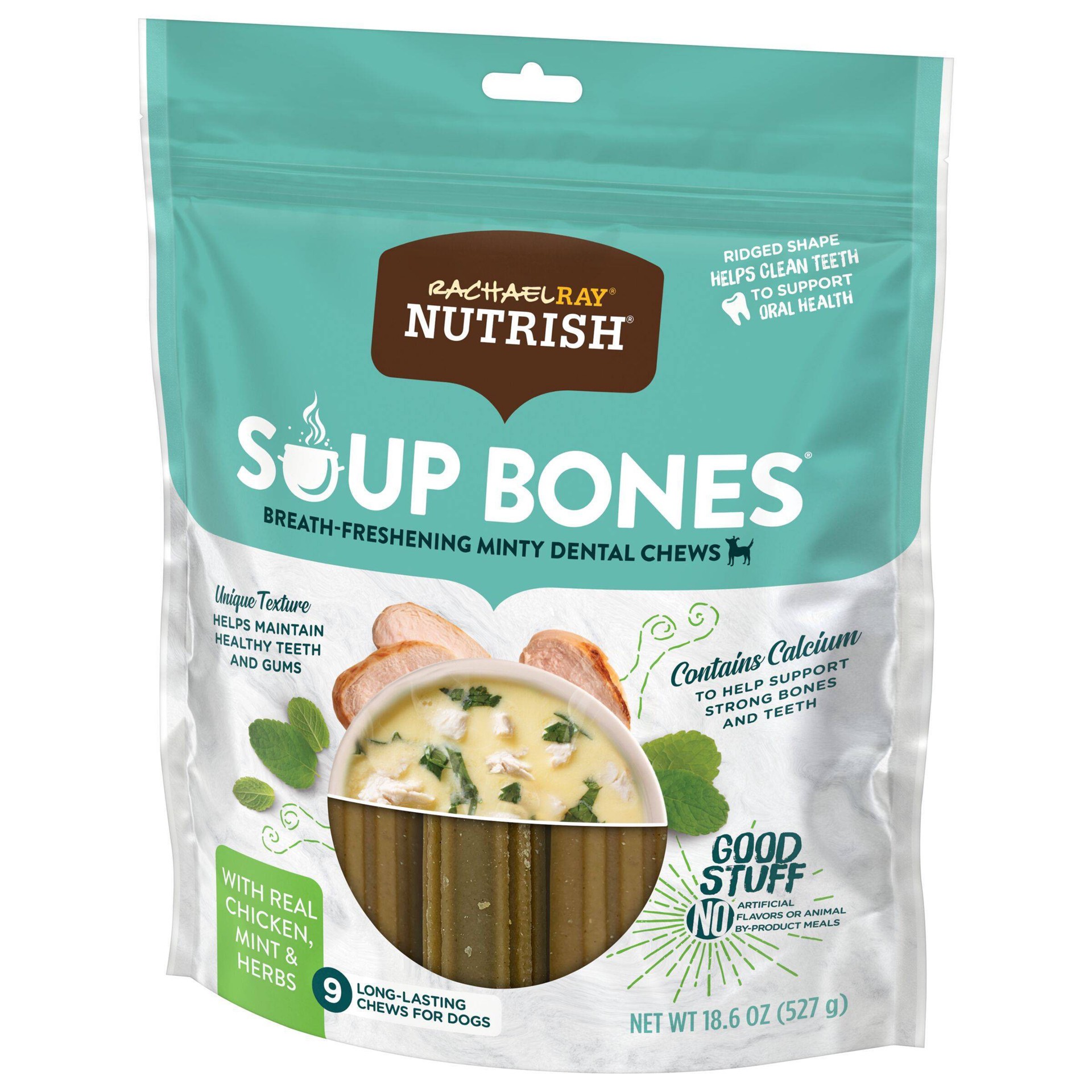 Rachael Ray Nutrish Dental Soup Bones with Chicken & Spearmint Dog ...