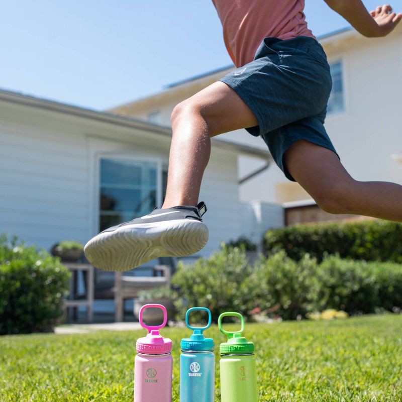slide 2 of 7, Takeya 18oz Glow-in-the-Dark Insulated SS Water Bottle with Straw Lid - Summer Glow Pink, 1 ct