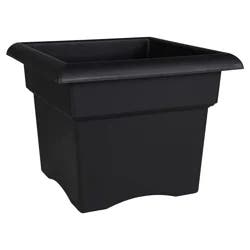 Bloem 14" Square Veranda Deck Box Planter - Black - Bloem