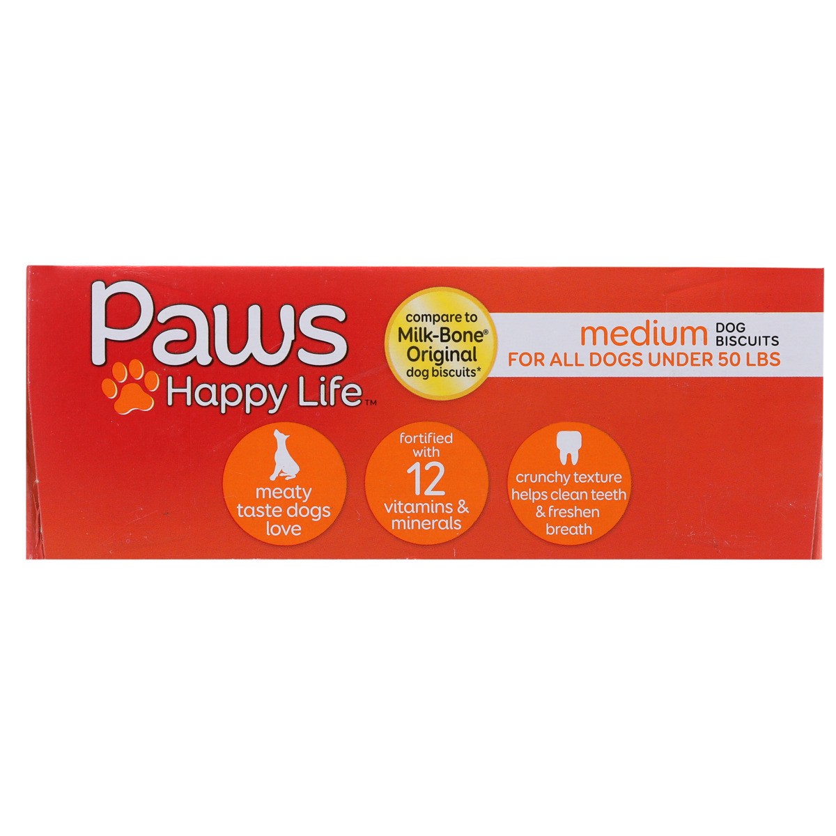 slide 8 of 11, Paws Happy Life Medium Dog Biscuits For All Dogs Under 50 Lbs, 24 oz