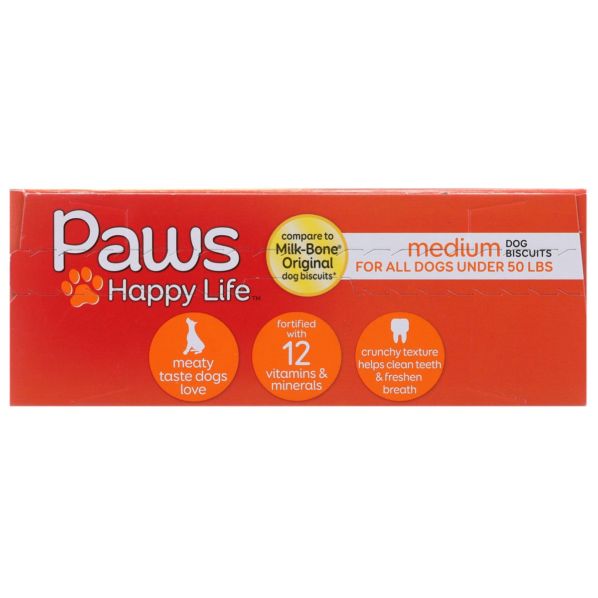 slide 2 of 11, Paws Happy Life Medium Dog Biscuits For All Dogs Under 50 Lbs, 24 oz