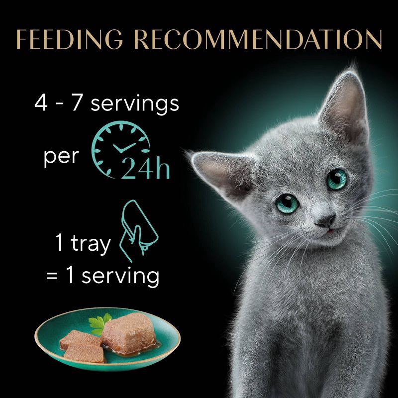 slide 14 of 14, Sheba Perfect Portions Salmon, Chicken and Seafood Flavor Soft Pate Kitten Wet Cat Food - 31.7oz/12ct, 31.7 oz, 12 ct