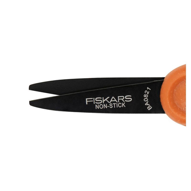 Fiskars 5" NonStick Sports Point Kids' Scissors Basketball 1 ct Shipt