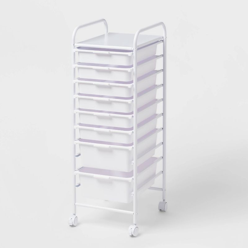 slide 1 of 3, 8 Drawer Storage Cart - Brightroom™, 1 ct
