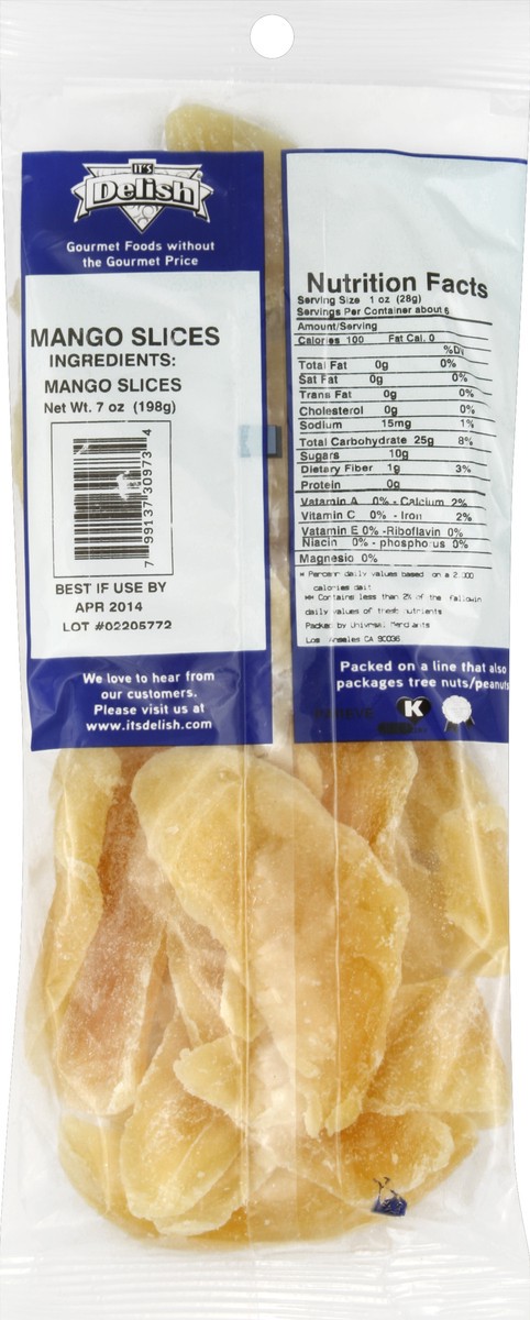 slide 4 of 4, It's Delish Mango Slices 7 oz, 7 oz