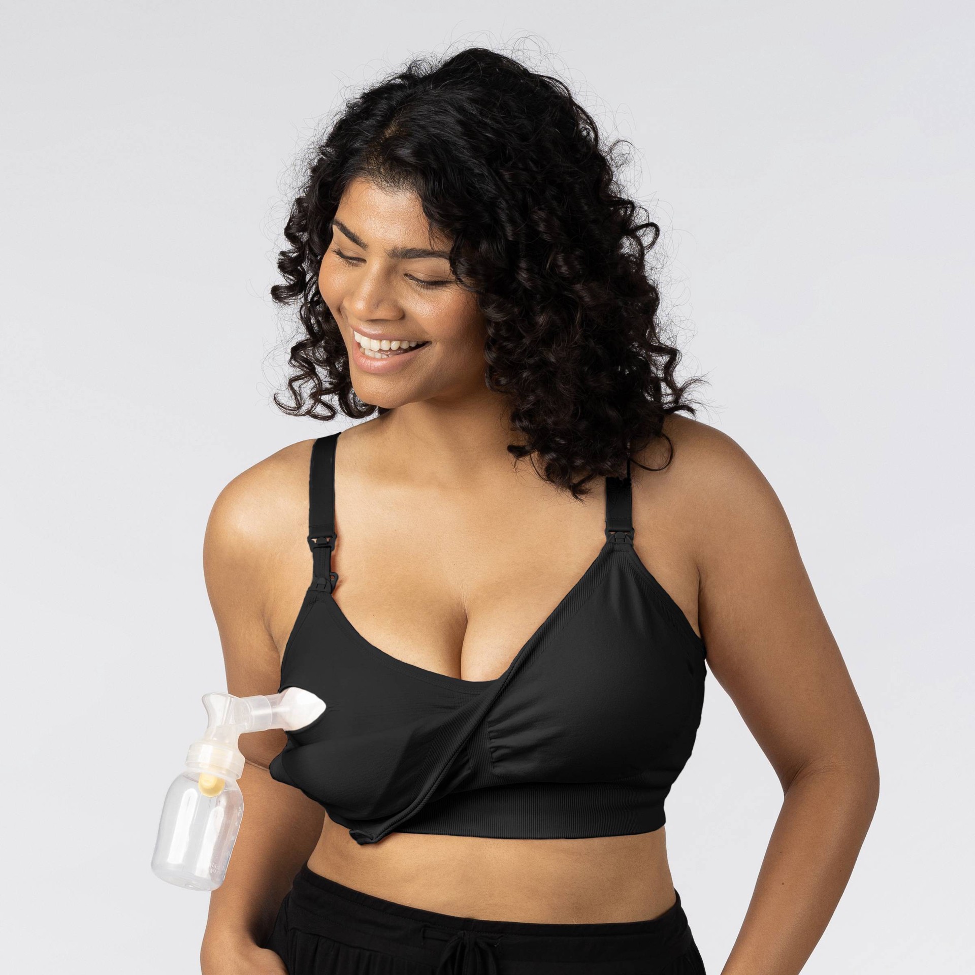 kindred by Kindred Bravely Women's Pumping + Nursing Hands Free Bra - Black  S-Busty 1 ct