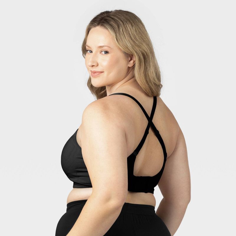slide 3 of 7, kindred by Kindred Bravely Women's Pumping + Nursing Hands Free Bra - Black XL-Busty: Maternity, Full Coverage, 1 ct