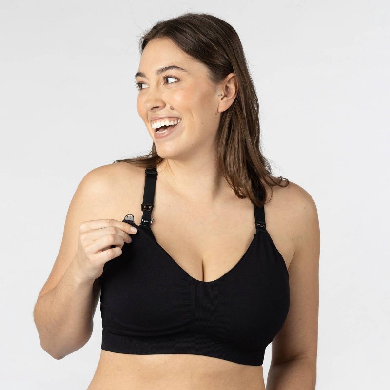 slide 4 of 8, kindred by Kindred Bravely Women's Sports Pumping & Nursing Bra - Black M-Busty: Hands-Free, Light Support, 1 ct