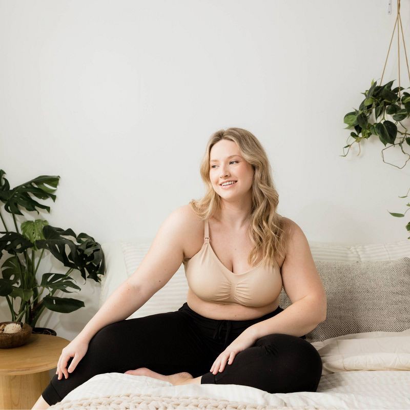 slide 7 of 9, kindred by Kindred Bravely Women's Pumping + Nursing Hands Free Bra - Beige XL-Busty: Maternity, Racerback, Light Support, 1 ct