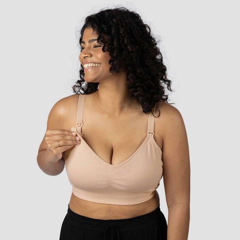 slide 5 of 9, kindred by Kindred Bravely Women's Pumping + Nursing Hands Free Bra - Beige XXL-Busty: Maternity, Racerback, Light Support, 1 ct