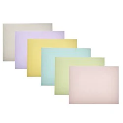 Mara-Mi 200ct Pastel Assortment Cards: Note Cards with Envelopes, Solid Multi-Colored, All Occasions, 5.188" x 3.98"