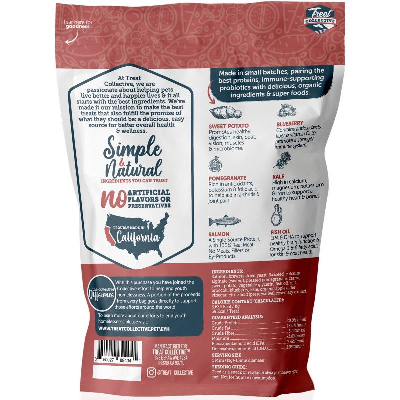 slide 3 of 5, Treat Collective Salmon, Pomegranate and Sweet Potato Jerky Dog Treat - 5oz, 5 oz