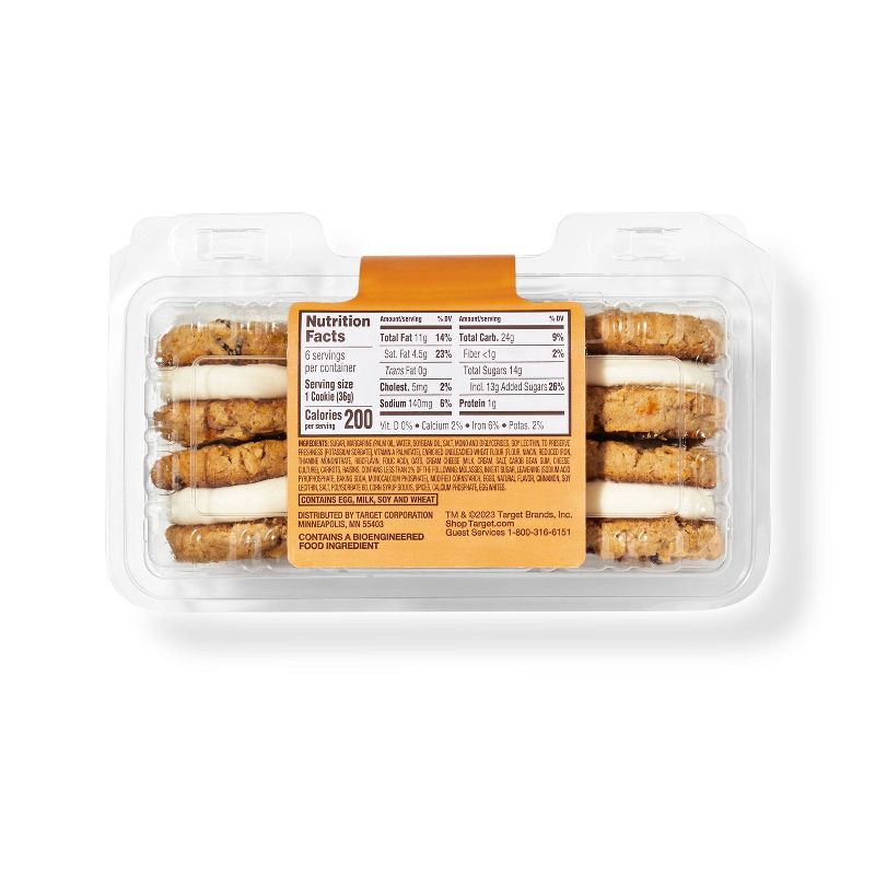 slide 2 of 3, Carrot Cake Soft Sandwich Cookies - 6ct/7.75oz - Favorite Day™, 6 ct; 7.75 oz