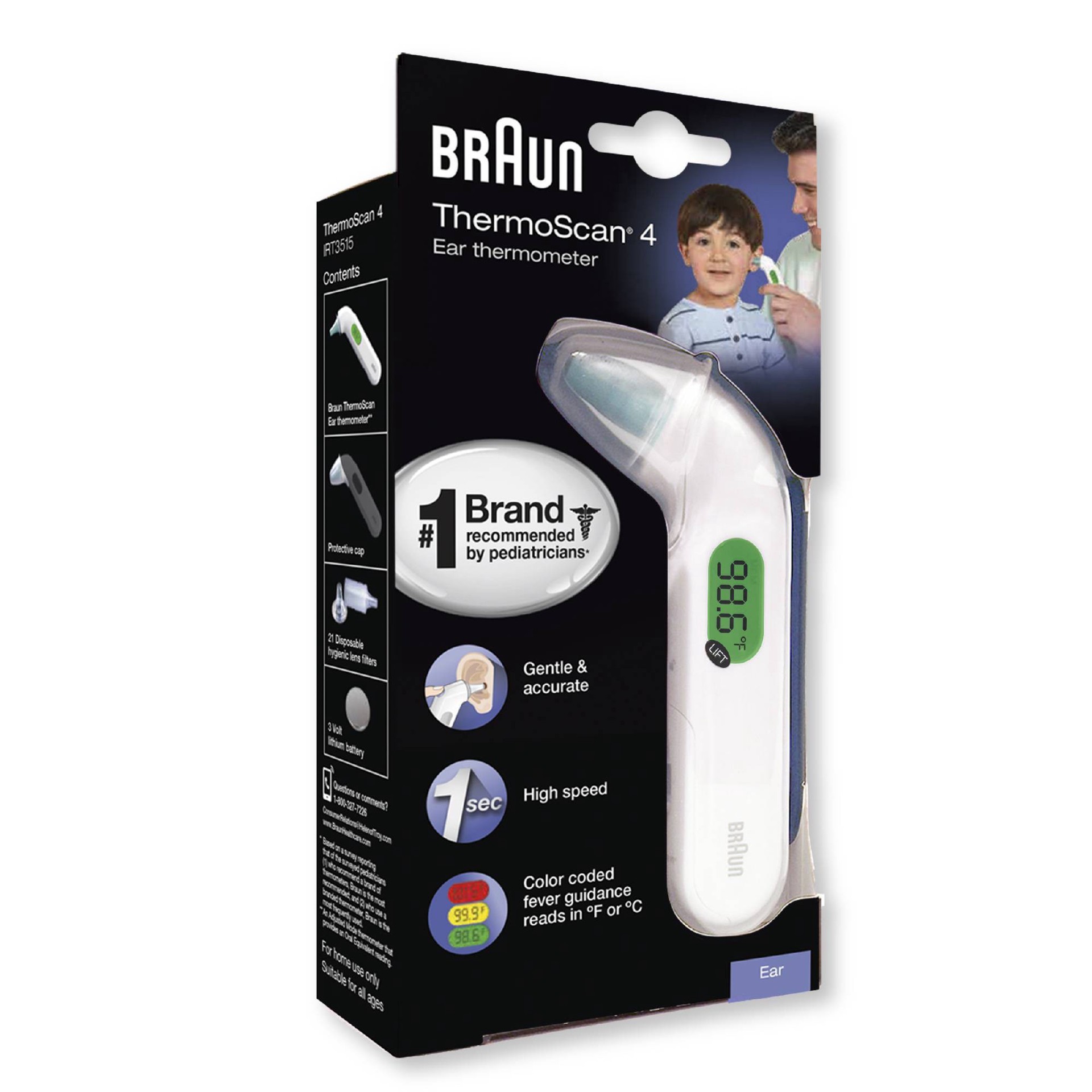 slide 2 of 2, Braun Thermo Scan Ear Thermometer, 1 ct