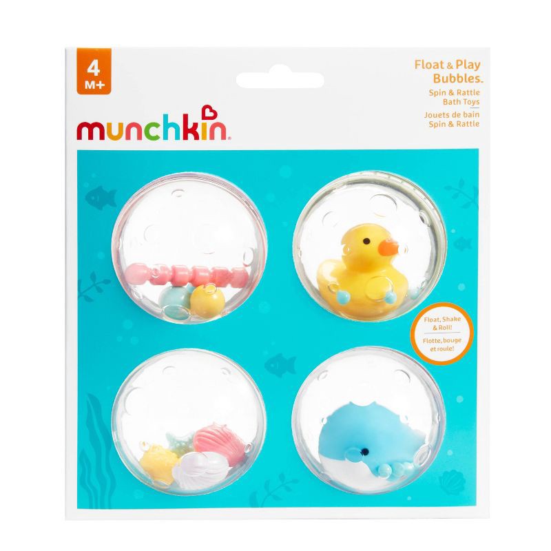 slide 7 of 8, Munchkin Float and Play Bubbles - 4pk, 4 ct