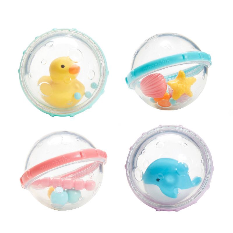 slide 1 of 8, Munchkin Float and Play Bubbles - 4pk, 4 ct