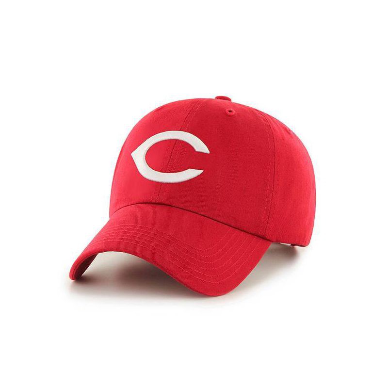 slide 1 of 2, MLB Cincinnati Reds Clean Up Hat: Team Logo Adjustable Baseball Cap, 1 ct